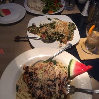 Delta Lake Inn - Whiskey veal in the back and Greek chicken pasta in the front. - American Near Me - Rome, New York Delta Lake Inn - Whiskey veal in the back and Greek chicken pasta in the front. - American Near Me - Rome, New York