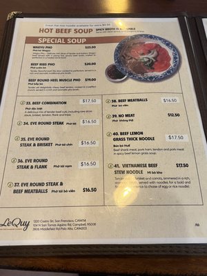 Menu photo 4 LeQuy Campbell, CA Menu photo 4 LeQuy Campbell, CA