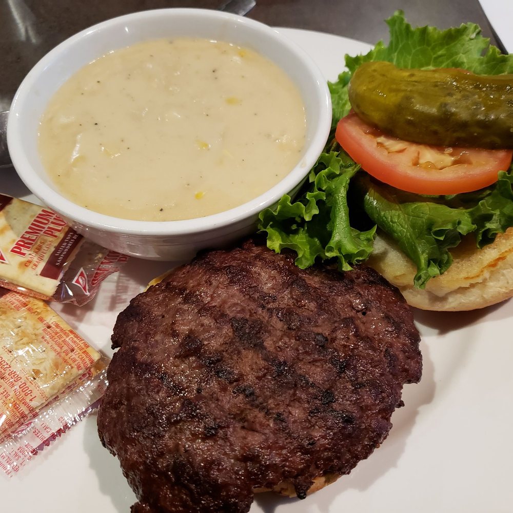 Smiley’s Bar & Grill - My hamburger with soup instead of fries . - Sports Bars Near Me - Swift Current, Saskatchewan Smiley’s Bar & Grill - My hamburger with soup instead of fries . - Sports Bars Near Me - Swift Current, Saskatchewan