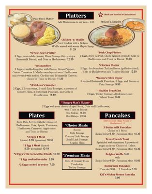 Menu photo 7 McLean's Ole Time Cafe Zebulon, NC