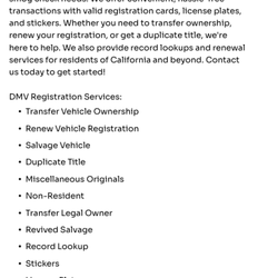 DMV Services