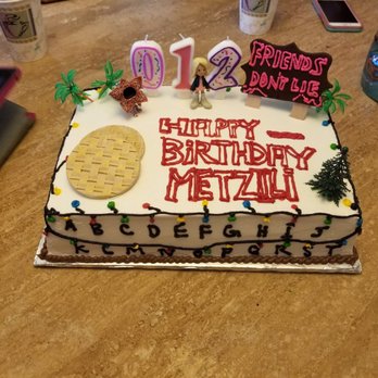 Olivera's Cake Gallery - The cake was executed beautifully. It tasted great! Needless to say, my daughter was pleased with the Stranger Things themed cake. - Custom Cakes Near Me - Hemet, California