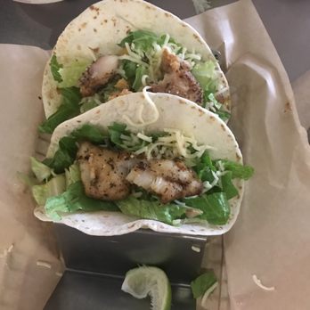 Java Burrito Company - Fresh fish tacos are excellent. Today's fresh fish was flounder and it was perfectly cooked and great on tacos with veggies and lime - Mexican Near Me - Hilton Head Island, South Carolina