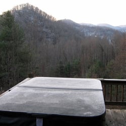 Briar Rose Farm - The view from the (covered) hot tub. It's great when the temperatures outside start to drop.