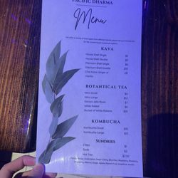 Pacific Dharma - Menu as of Jan 2025