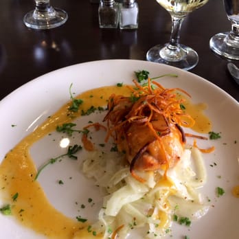 DoubleTree by Hilton Hotel Binghamton - Sweet Potato Crusted Salmon with fennel slaw and pepper coulis - Hotels Near Me - Binghamton, New York DoubleTree by Hilton Hotel Binghamton - Sweet Potato Crusted Salmon with fennel slaw and pepper coulis - Hotels Near Me - Binghamton, New York