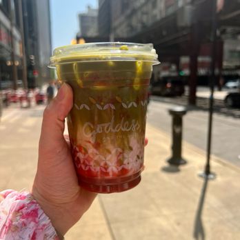 Goddess and the Baker, 33 S Wabash-Millennium Park - Strawberry Matcha ICED - Coffee & Tea Near Me - Chicago, Illinois