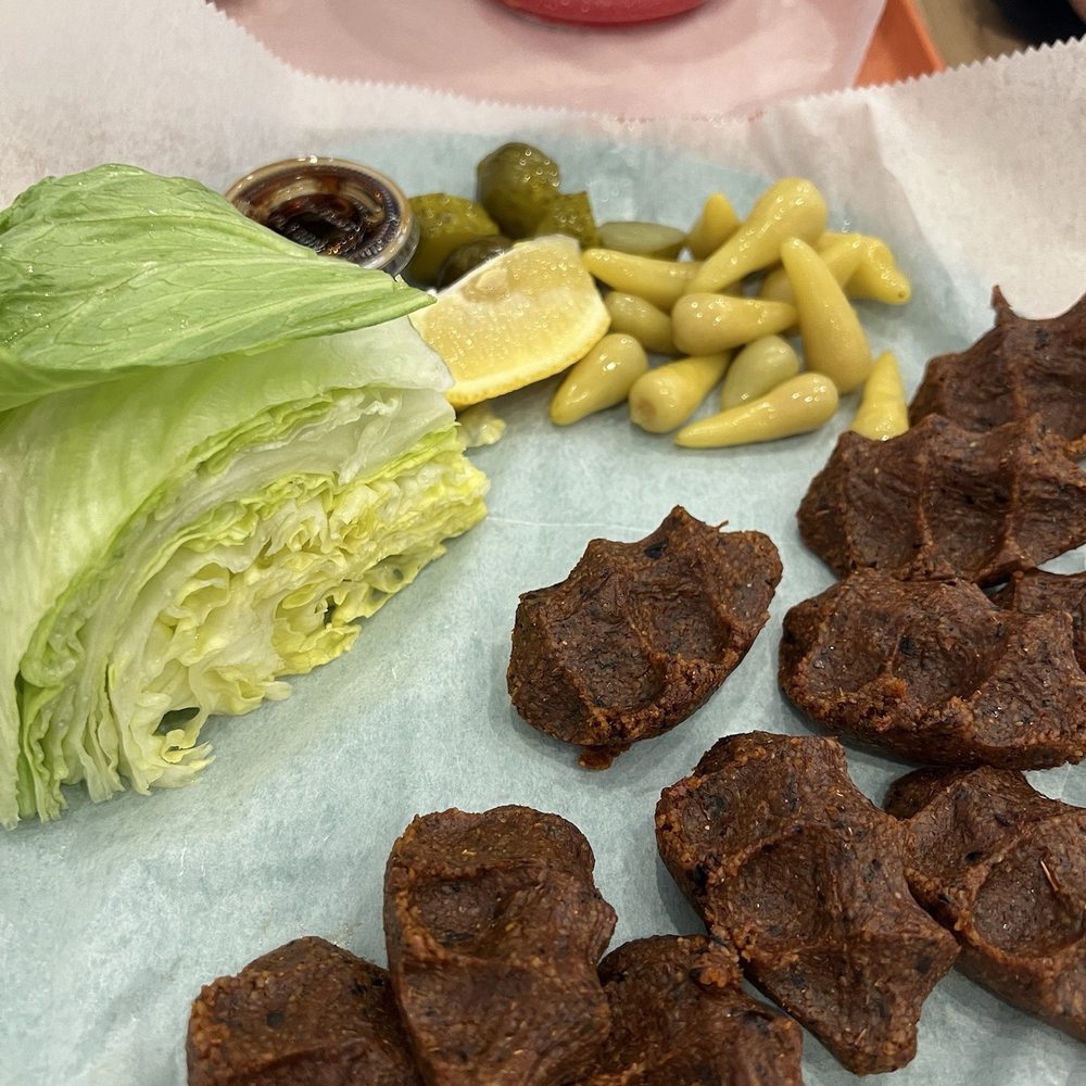 Happy Vegans - Spicy Kofteh Platter 10 pieces - Vegan Near Me - Clifton, New Jersey Happy Vegans - Spicy Kofteh Platter 10 pieces - Vegan Near Me - Clifton, New Jersey
