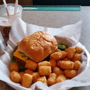 AJ Bombers - AJ Bombers burger with tots! - Burgers Near Me - Milwaukee, Wisconsin AJ Bombers - AJ Bombers burger with tots! - Burgers Near Me - Milwaukee, Wisconsin
