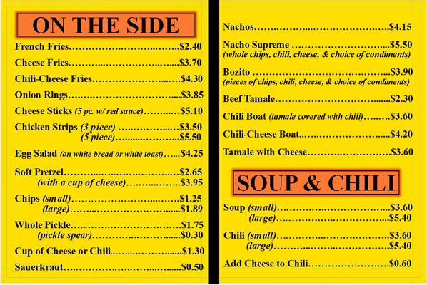 Menu photo 1 Boz Hot Dogs Dyer, IN
