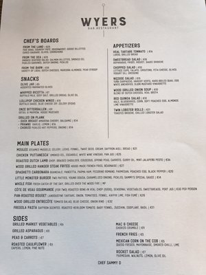 Menu photo 5 Wyers Amsterdam, NH