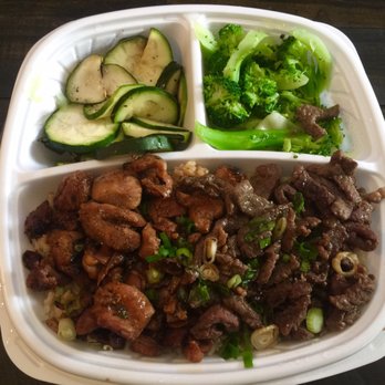 Flame Broiler - Half and Half Plate - Fast Food Near Me - Chula Vista, California Flame Broiler - Half and Half Plate - Fast Food Near Me - Chula Vista, California