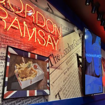 Gordon Ramsay Fish & Chips - Decor - Comfort Food Near Me - Las Vegas, Nevada Gordon Ramsay Fish & Chips - Decor - Comfort Food Near Me - Las Vegas, Nevada