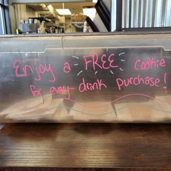 Cafe Neo - You get a free cookie with a drink purchase but I sure did not like it - Donuts Near Me - Cambridge City, Indiana