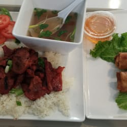 Sprout Vietnamese Eatery - Egg rolls and Com tam thit nuong