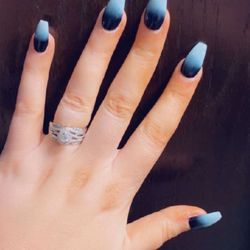 Fancy Nails & Spa - The nails I had done to match my dress in March of this year for my cousins wedding.