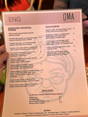 Menu photo 1 Oma Bistró Barcelona, B Menu photo 1 Oma Bistró Barcelona, B