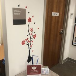 Health Center At Bethlehem Township - Beautiful flower painted on wall before you walk into dressing room.