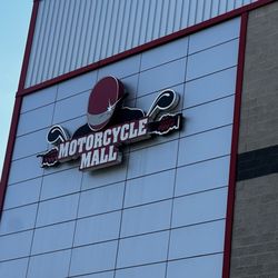 Motorcycle Mall - Main logo on building