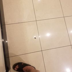 Victoria's Secret & PINK - Stuff on floor everywhere. Broken tiles too.