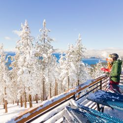 Diamond Peak Ski Resort - Stunning views from Diamond Peak's mid-mountain Snowflake Lodge