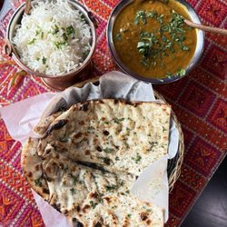 Noor Indian Cuisine with Chicago Style Pizza - Goat Curry & Garlic Naan