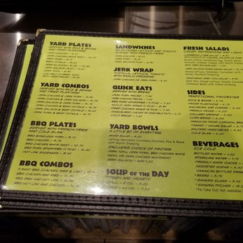 Back A Yard - Menu - Caribbean Near Me - San Jose, California