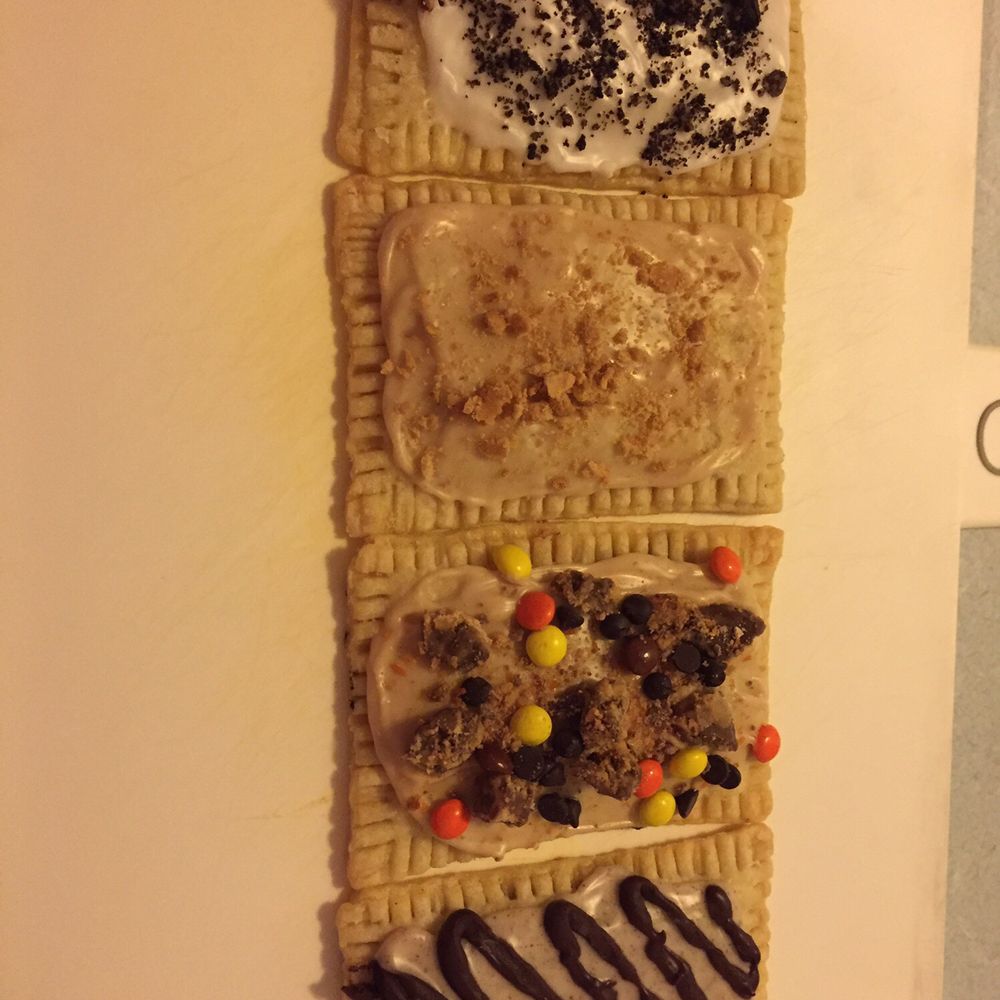 From top to bottom - Oreo, Nutter Butter, Kitchen Sink (combo of Reese, Oreos, and Nutter Butters), and Mocha From top to bottom - Oreo, Nutter Butter, Kitchen Sink (combo of Reese, Oreos, and Nutter Butters), and Mocha