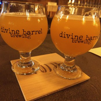 Divine Barrel Brewing - The peach beer was really good. Love the small tasting glasses (They do not offer flights). - Breweries Near Me - Charlotte, North Carolina