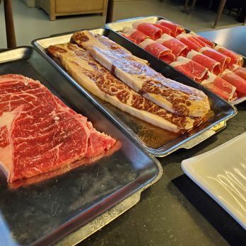 Ssam K-BBQ & Bar - Uncooked meats (rib eye steak, beef short rib, beef brisket) - Korean Near Me - Pleasanton, California Ssam K-BBQ & Bar - Uncooked meats (rib eye steak, beef short rib, beef brisket) - Korean Near Me - Pleasanton, California