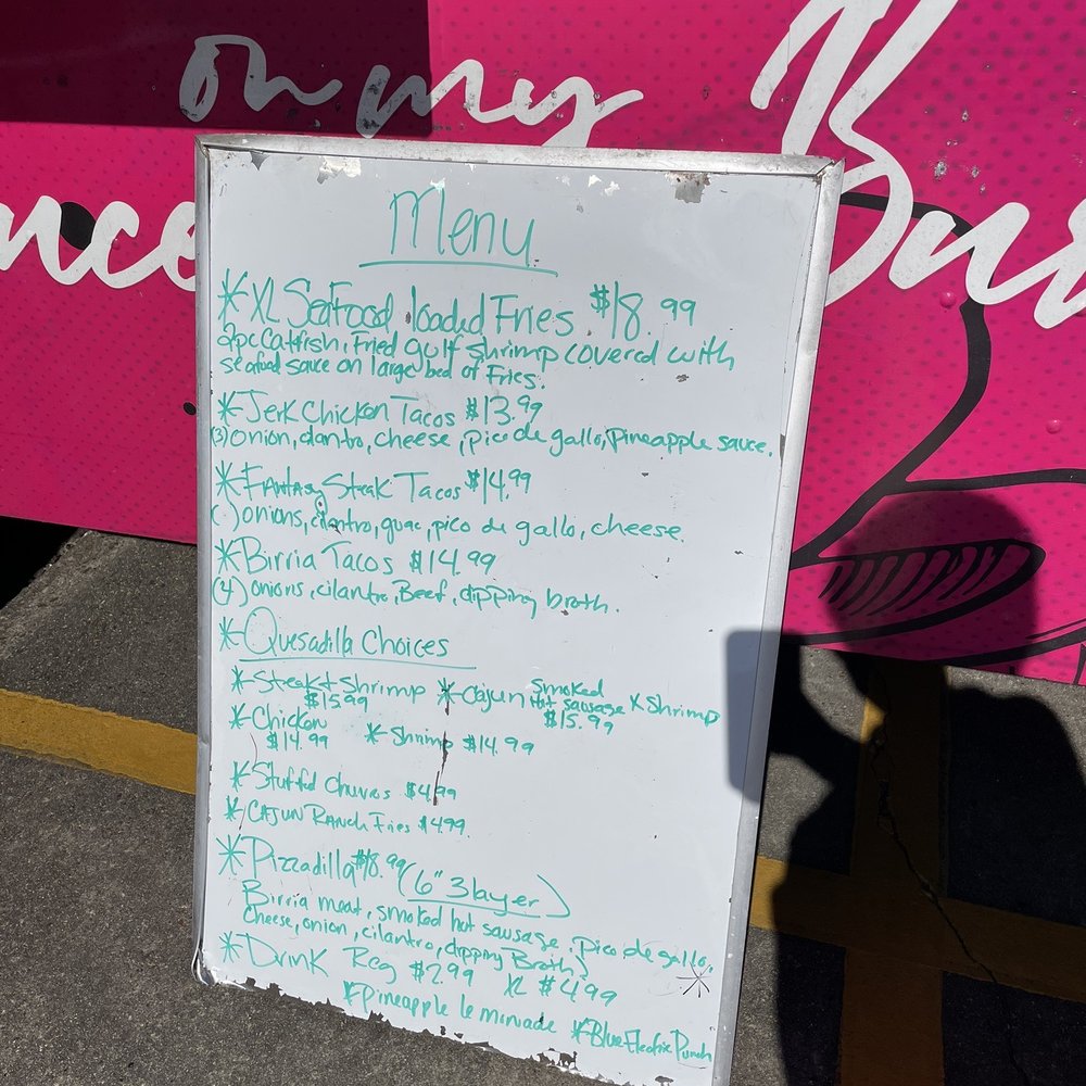 Fantasy Tacos - a menu for a taco truck - Tacos Near Me - Gretna, Louisiana