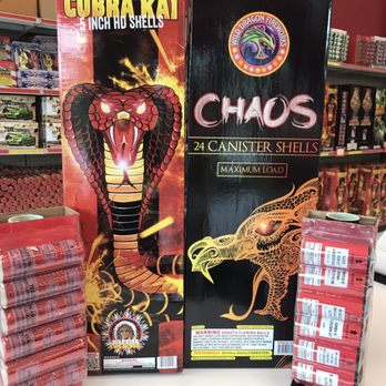 Enigma Fireworks - Super DEAL! 
Buy Cobra Kai 5 inch Super HD Shells and Chaos Shells together and get $20 discount! - Fireworks Near Me - Alpharetta, Georgia