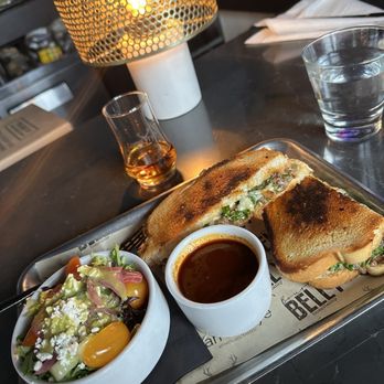 Barrel + Rye - Birria Grilled Cheese and side salad - Cocktail Bars Near Me - Geneva, Illinois