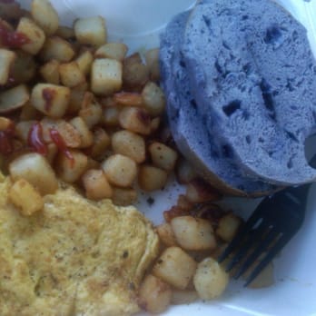Mandali Jaju - breakfast special! 2 eggs, potatoes and a blueberry bagel and coffee - Bagels Near Me - Mt Washington, Maryland Mandali Jaju - breakfast special! 2 eggs, potatoes and a blueberry bagel and coffee - Bagels Near Me - Mt Washington, Maryland