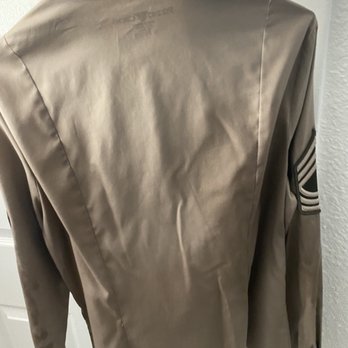 Off Post Sew Shop - taking business across the street. Second time my stuff was not ready. this was still half wet. Got home and this is what it looks like. - Sewing & Alterations Near Me - El Paso, Texas