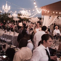 Best Party Rentals - So pretty what they put together from nothing. They strung the cords to hang chandeliers from the sky ... they can do anything