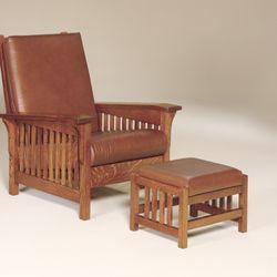 Plain and Simple Furniture - Clearspring Morris Chair and Footstool are a classic