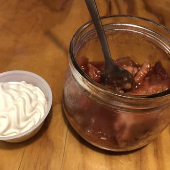 Little Richard's Barbeque - Strawberry cobbler with whipped cream - Barbeque Near Me - Mount Airy, North Carolina
