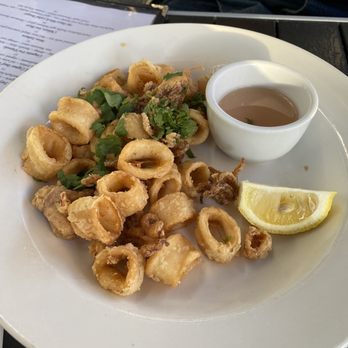 Mi Piace - Calamari, didn't like the sauce.. so I ordered their Ted pepper sauce instead. It was good! - Italian Near Me - Pasadena, California