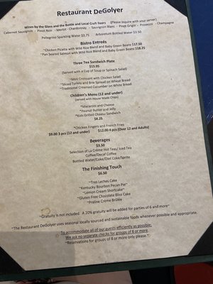 Menu photo 8 Restaurant Degolyer Dallas, TX Menu photo 8 Restaurant Degolyer Dallas, TX