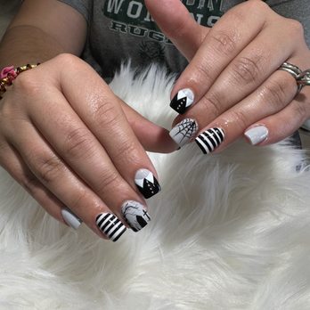 Galaxy Nail - I walked in with a sheet of paper and an idea that I was going to be Wednesday Addams... and I walked out with a masterpiece ! - Nail Salons Near Me - River Grove, Illinois
