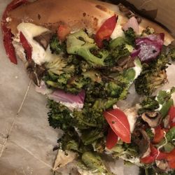 The Red Zone Pizzeria - This is what a slice of pizza looked like with all the broccoli on it
