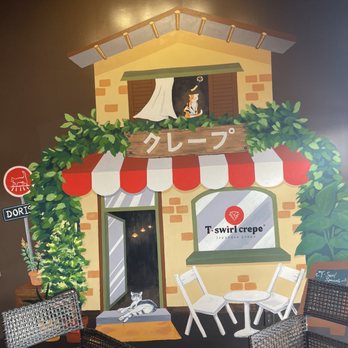 T-Swirl Crepe - Cute Painted Artwork of a small Japanese Crepe Shop - Creperies Near Me - Tulsa, Oklahoma T-Swirl Crepe - Cute Painted Artwork of a small Japanese Crepe Shop - Creperies Near Me - Tulsa, Oklahoma