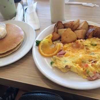 Stacks Pancake House - Mexican scramble with pancakes $9.99 - Breakfast & Brunch Near Me - Irvine, California
