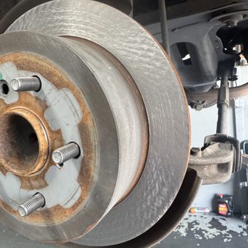 Steve's Quik N Tires - After we resurface ,we put a cross hatch pattern . WE GO THE EXTRA MILE even on a basic brake job - Tires Near Me - Murrieta, California Steve's Quik N Tires - After we resurface ,we put a cross hatch pattern . WE GO THE EXTRA MILE even on a basic brake job - Tires Near Me - Murrieta, California