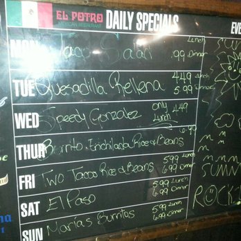 El Potro Mexican Restaurant - Weekly Specials - Mexican Near Me - Jacksonville, Florida