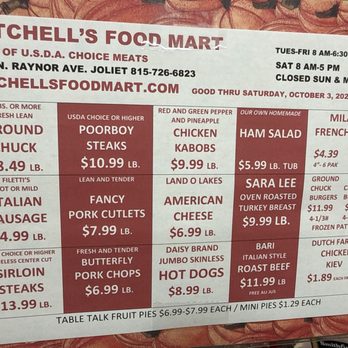 Mitchell's Food Mart - Sales - Butcher Near Me - Joliet, Illinois
