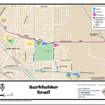 Burkholder Trail - Map courtesy of City of Henderson showing Burkholder Trail and Connection to River Mountain Loop Trail. - Hiking Near Me - Henderson, Nevada Burkholder Trail - Map courtesy of City of Henderson showing Burkholder Trail and Connection to River Mountain Loop Trail. - Hiking Near Me - Henderson, Nevada