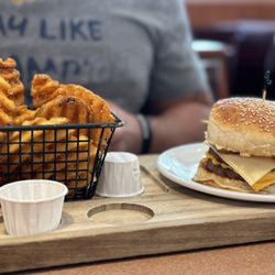 Golden Time Restaurant - Double Lola w/Cheese & Bacon & Waffle Fries!