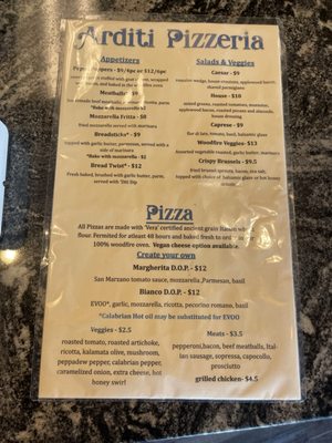 Menu photo 1 Arditi Pizzeria Lawrenceville, GA Menu photo 1 Arditi Pizzeria Lawrenceville, GA